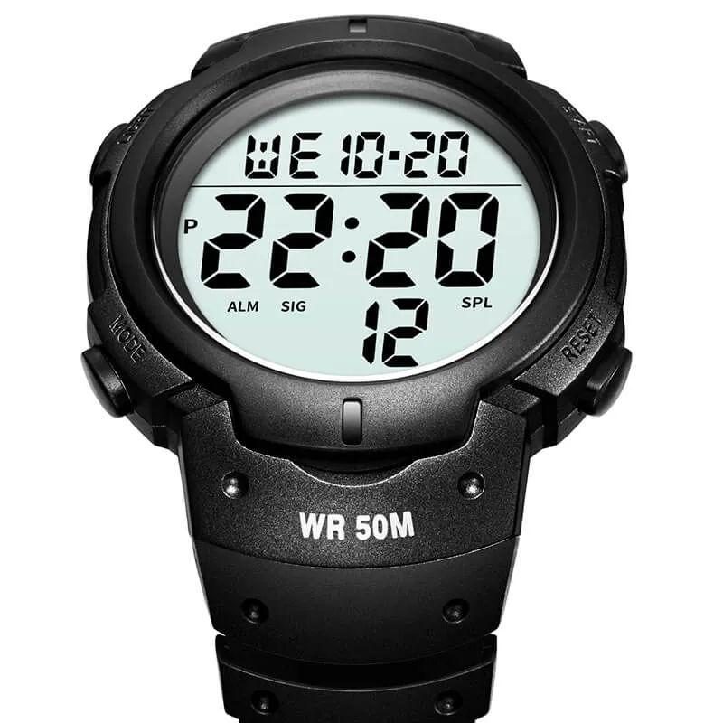 1068C | Quartz Digital Men Watch | Rubber Band