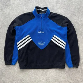 Adidas RARE 1990s 1/4 zip heavyweight colour block fleece (M)