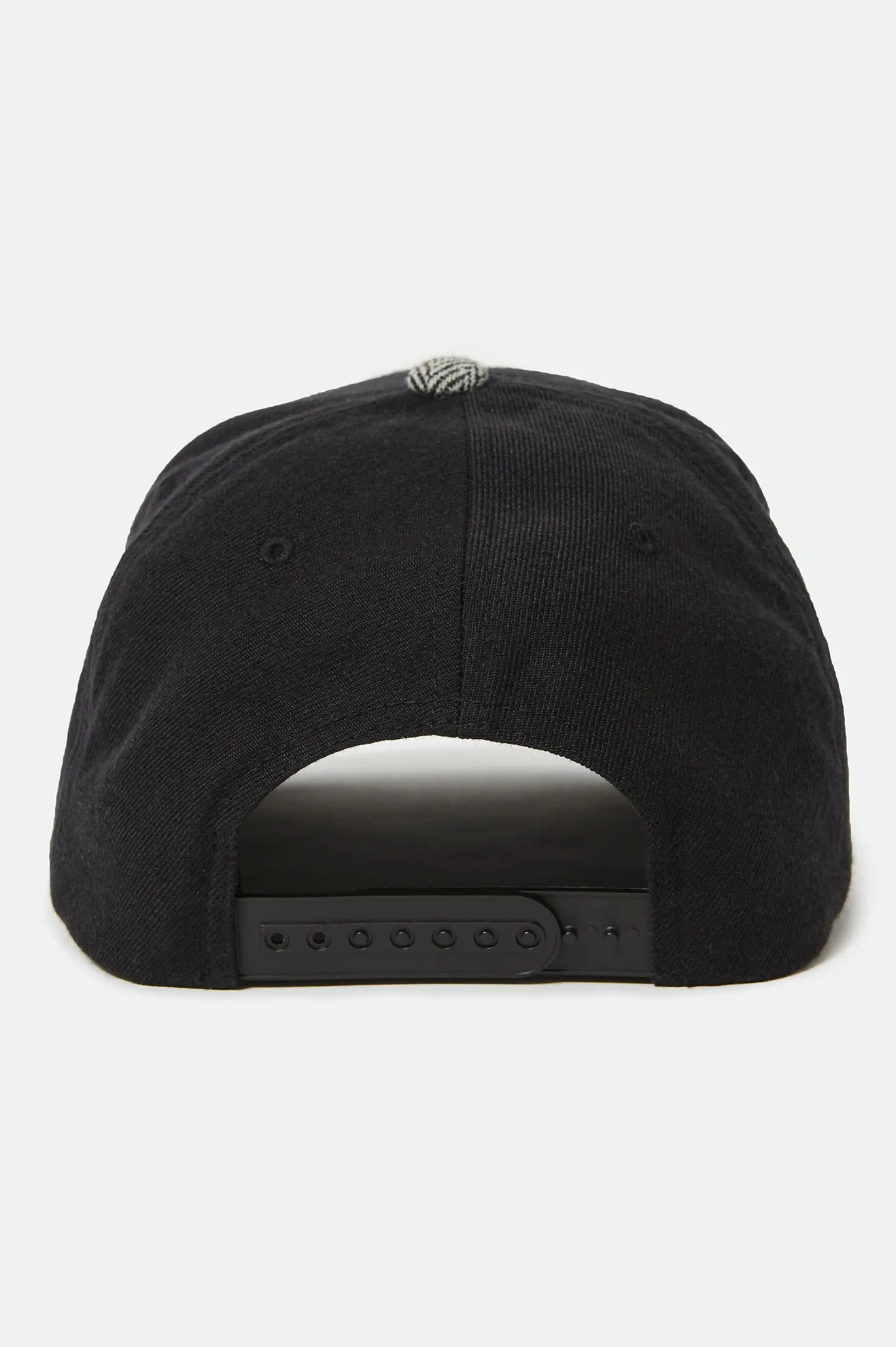 Alton Embroidered MP Snapback - Black/White Herringbone