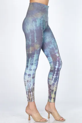 B4292DS High Waist Full Length Legging Psychedelic Print