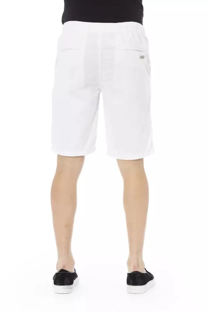 Baldinini Trend White Cotton Men's Bermuda Men's Shorts