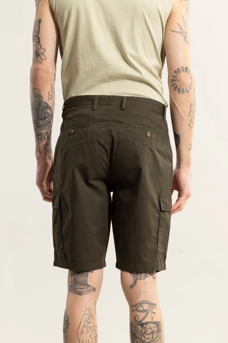 Basic Breeze Olive Green Shorts