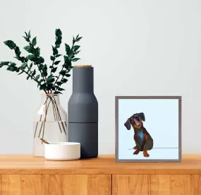 Best Friend - Tippy The Dachshund Mini Framed Canvas