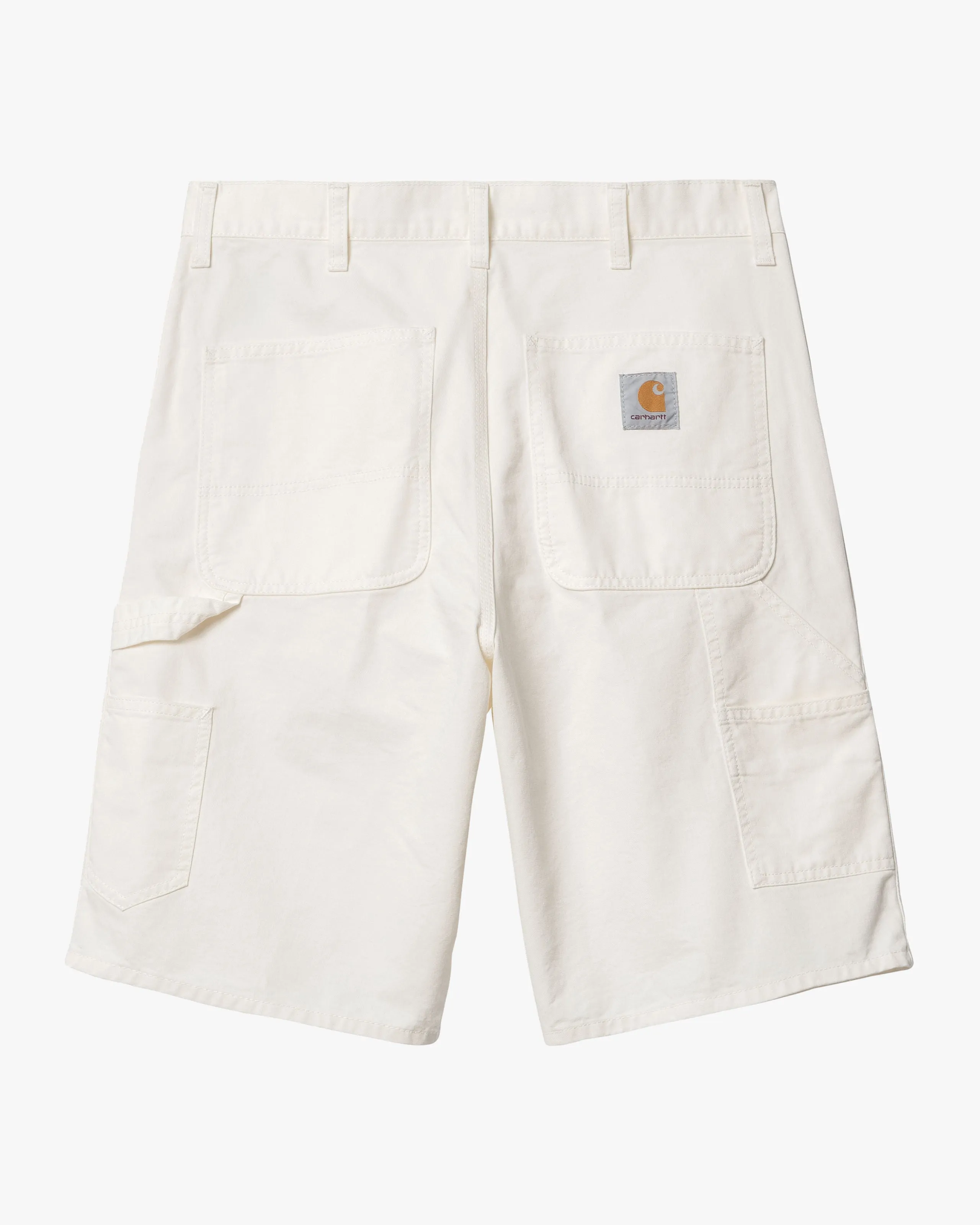 Carhartt WIP Single Knee Shorts - Off White Rinsed