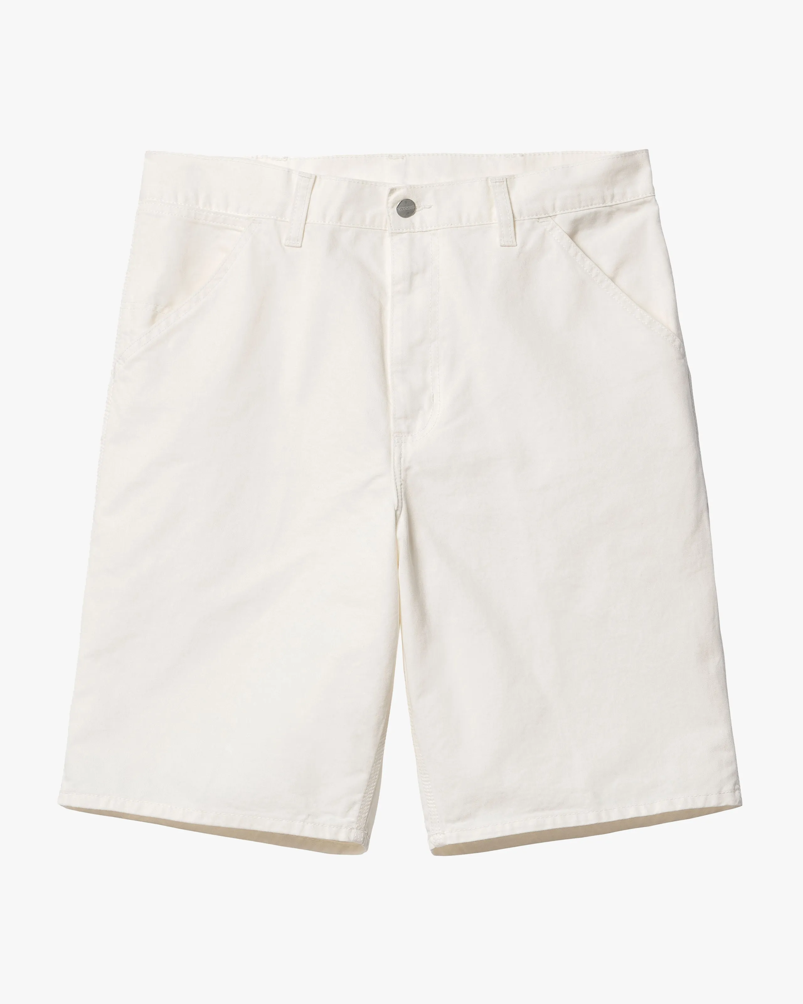 Carhartt WIP Single Knee Shorts - Off White Rinsed