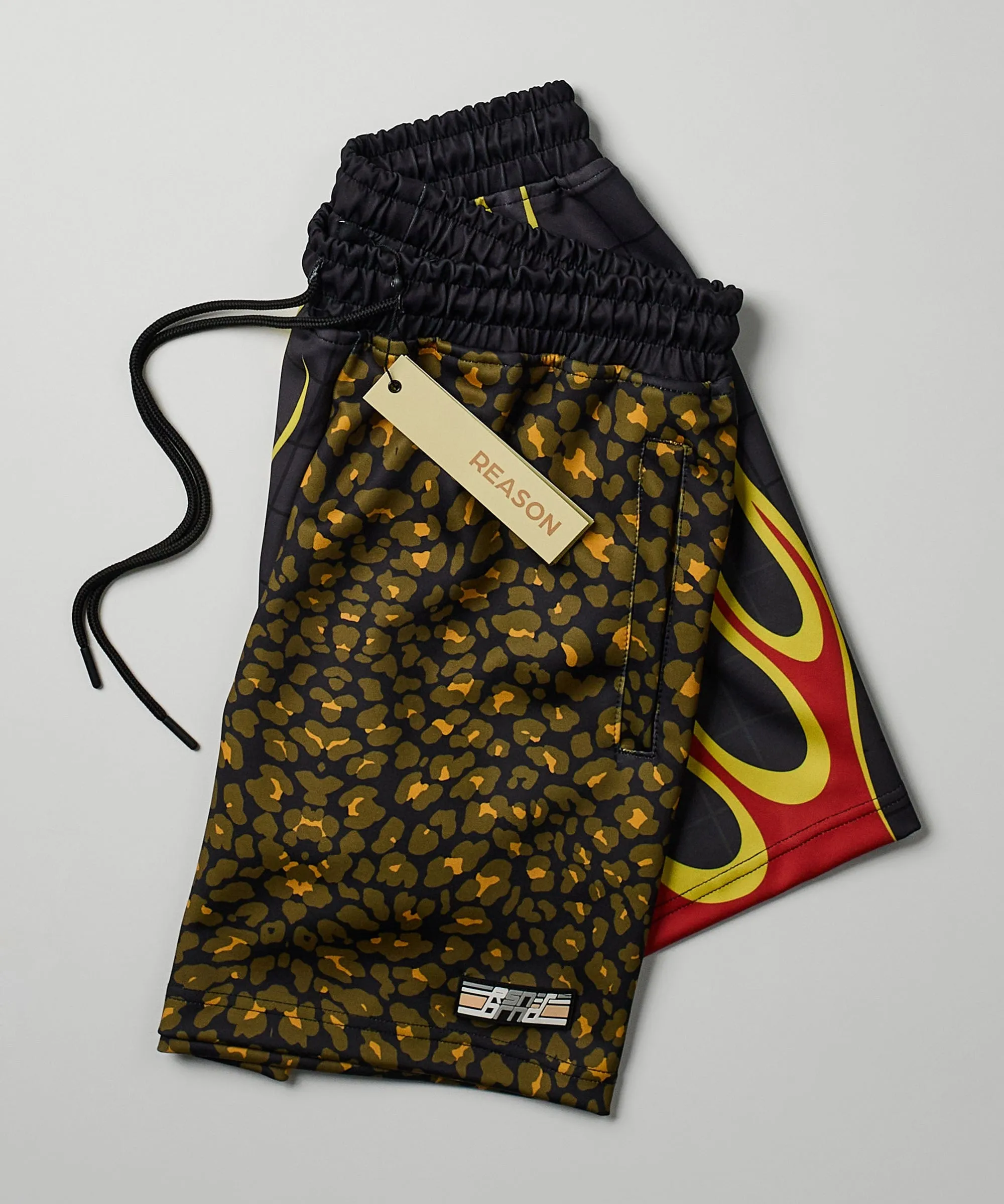 Cheetah And Flames Split Shorts