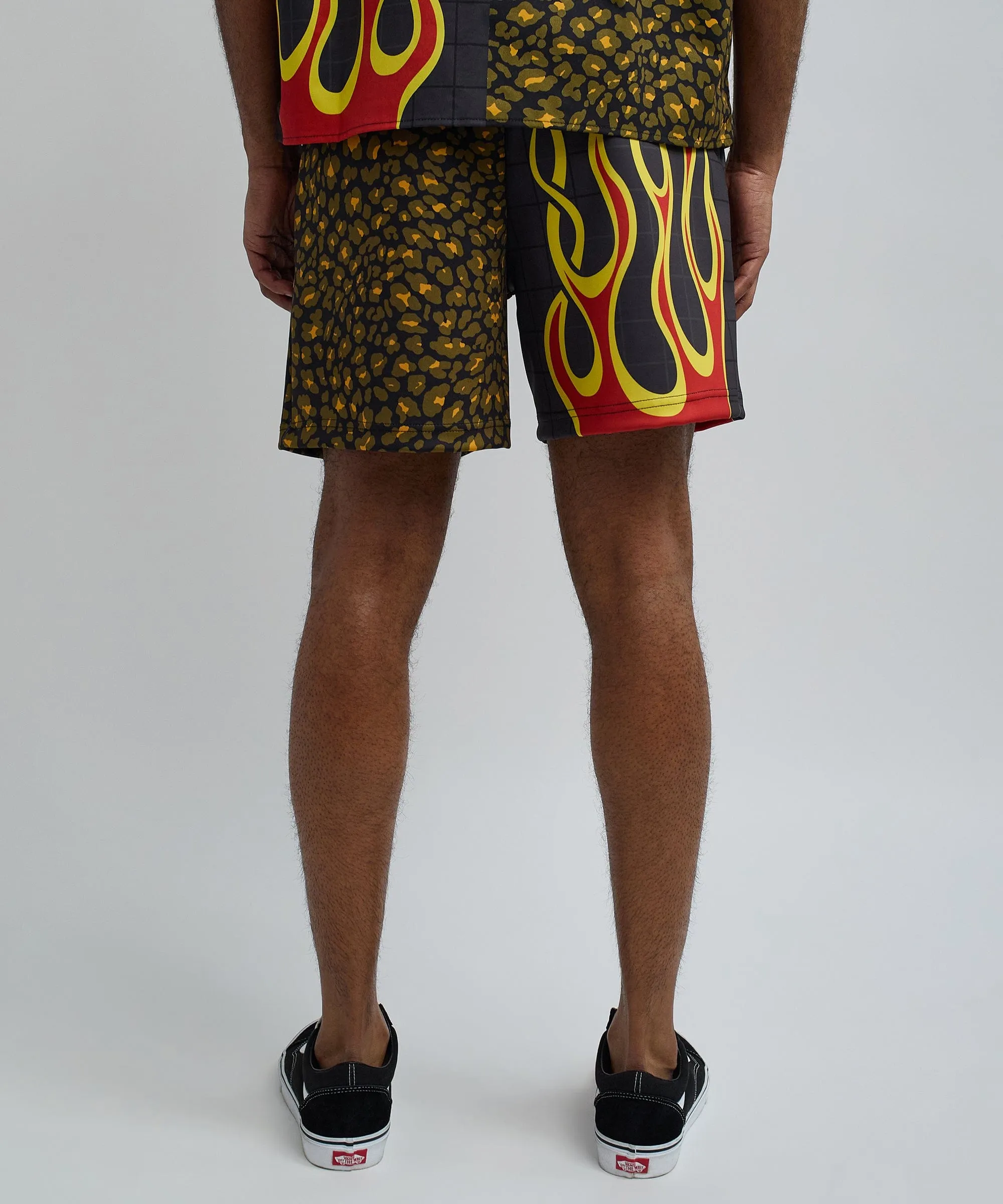 Cheetah And Flames Split Shorts