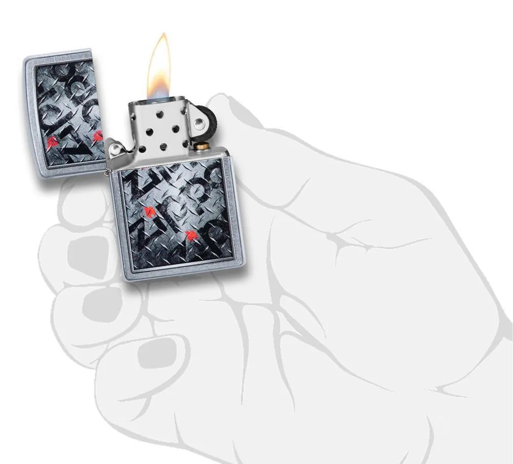 Diamond Plate Zippo Design