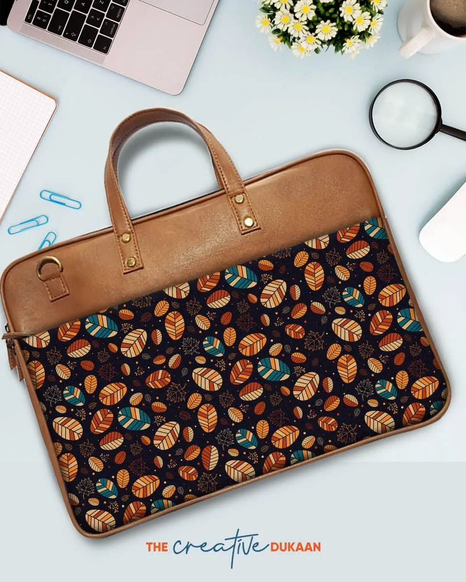 Fall Leaves - The Vegan Leather Laptop Bag