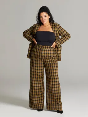 Faven Plaid Wide Leg Pants