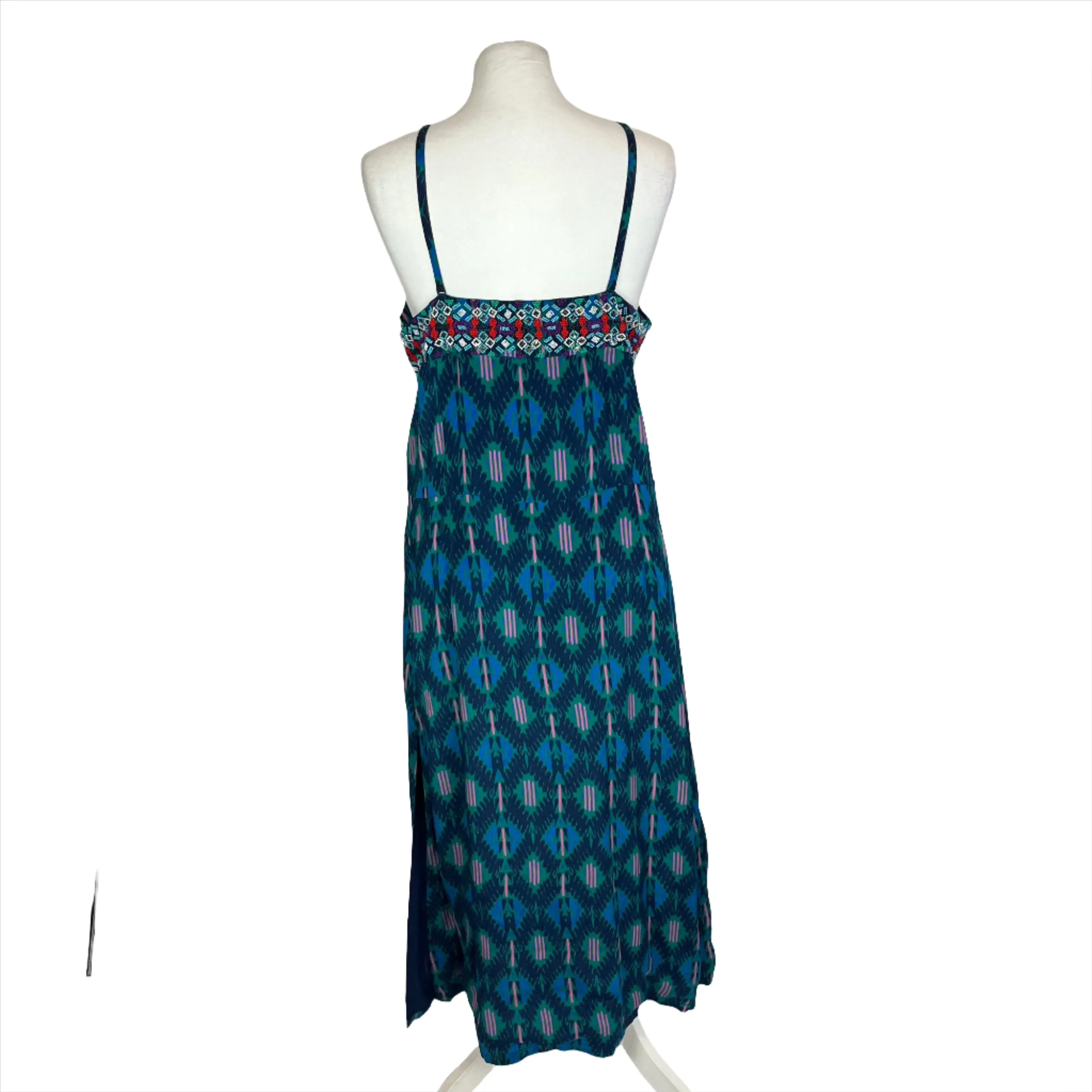 Figue Brand New $795 Beaded Silk Olatz Dress L