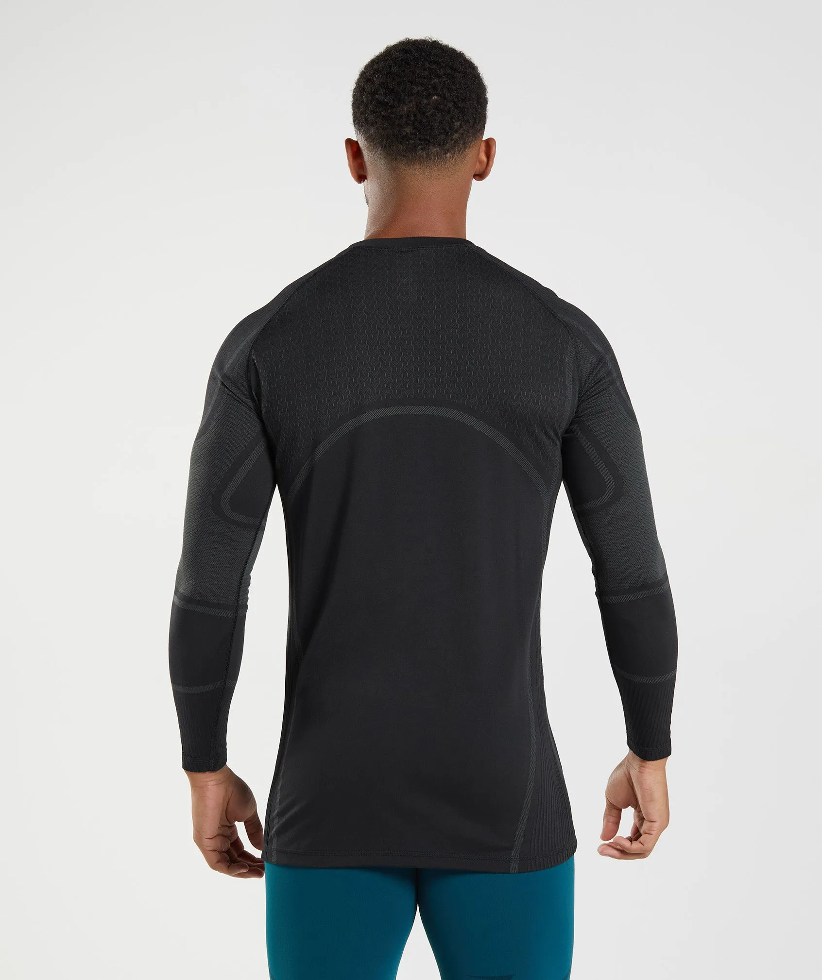 Gymshark 315 Long Sleeve T-Shirt - Black/Charcoal Grey