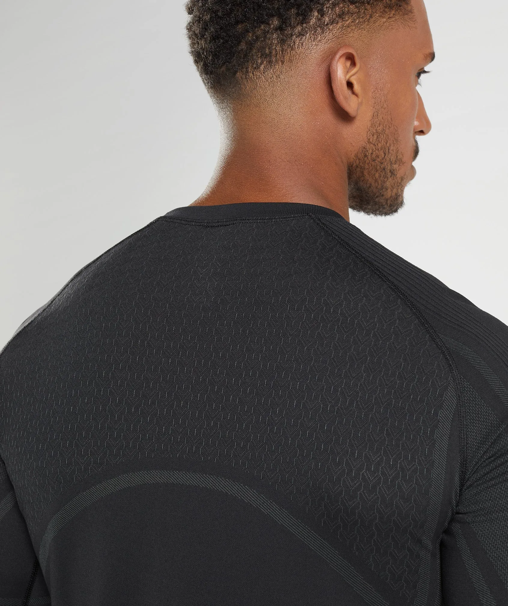 Gymshark 315 Long Sleeve T-Shirt - Black/Charcoal Grey