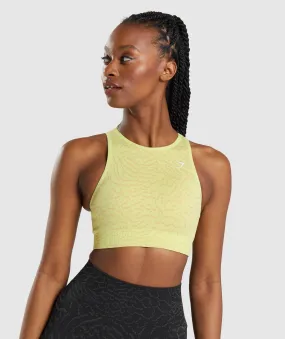 Gymshark Adapt Animal Seamless Sports Bra - Hybrid | Firefly Yellow