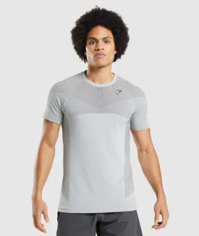 Gymshark Apex Seamless T-Shirt - Light Grey/Onyx Grey