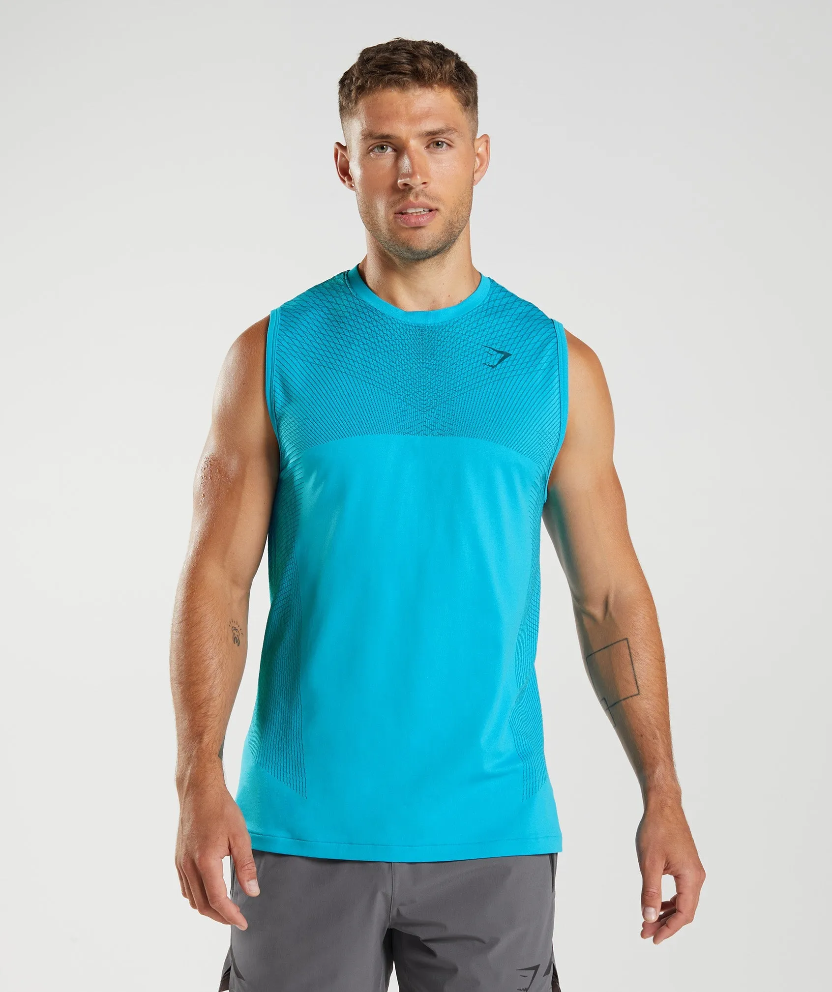 Gymshark Apex Seamless Tank - Shark Blue/Atlantic Blue