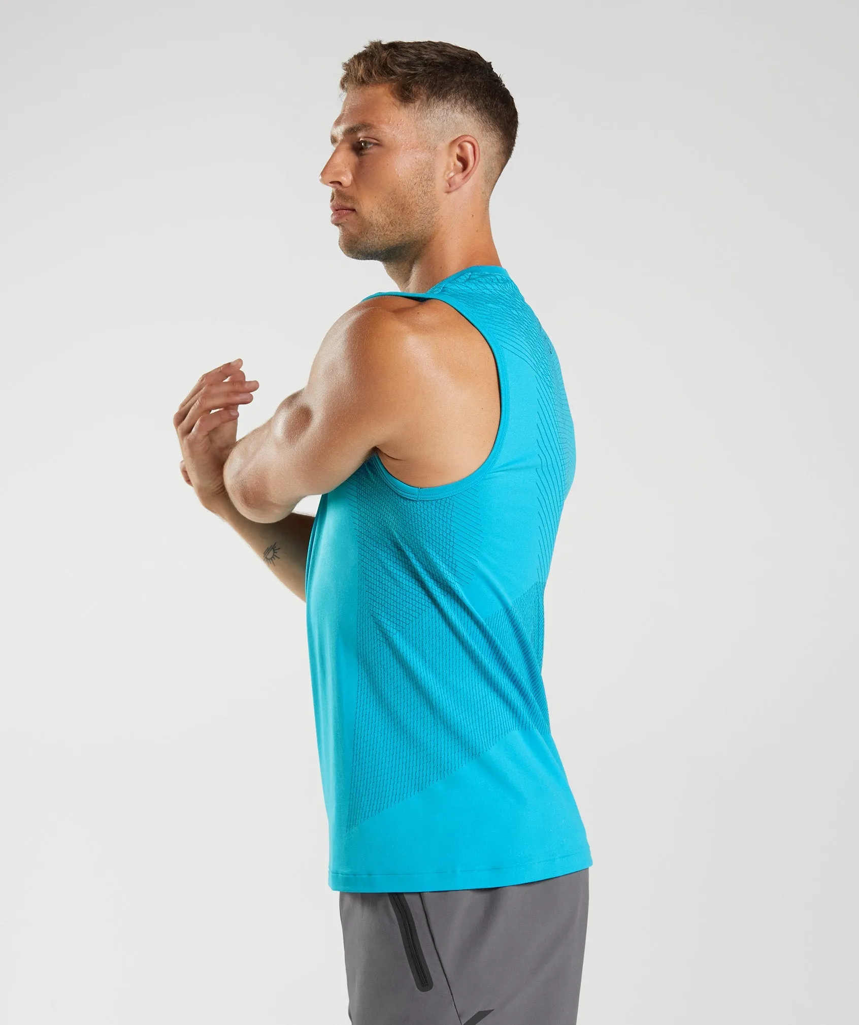 Gymshark Apex Seamless Tank - Shark Blue/Atlantic Blue