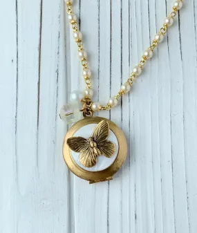 Mariposa Locket Charm Necklace