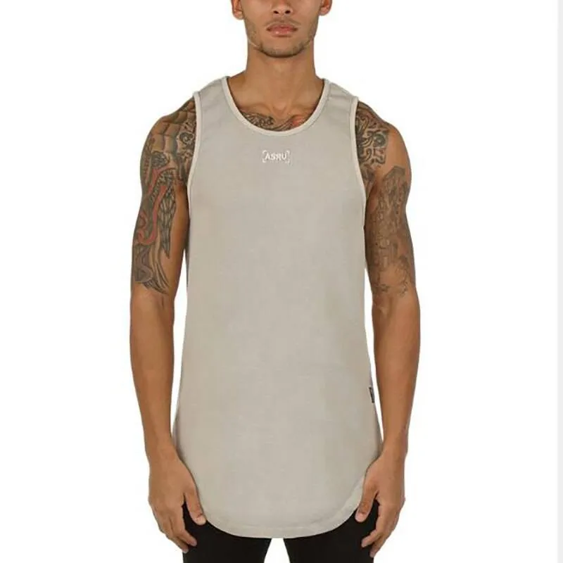 Men's Solid Color Summer Cotton Sport Tank Tops