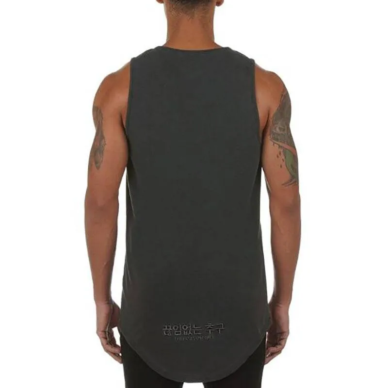 Men's Solid Color Summer Cotton Sport Tank Tops