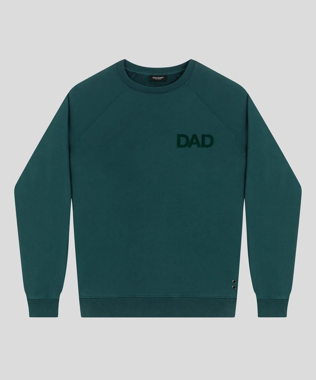 Organic Cotton Sweatshirt "DAD": Green Night