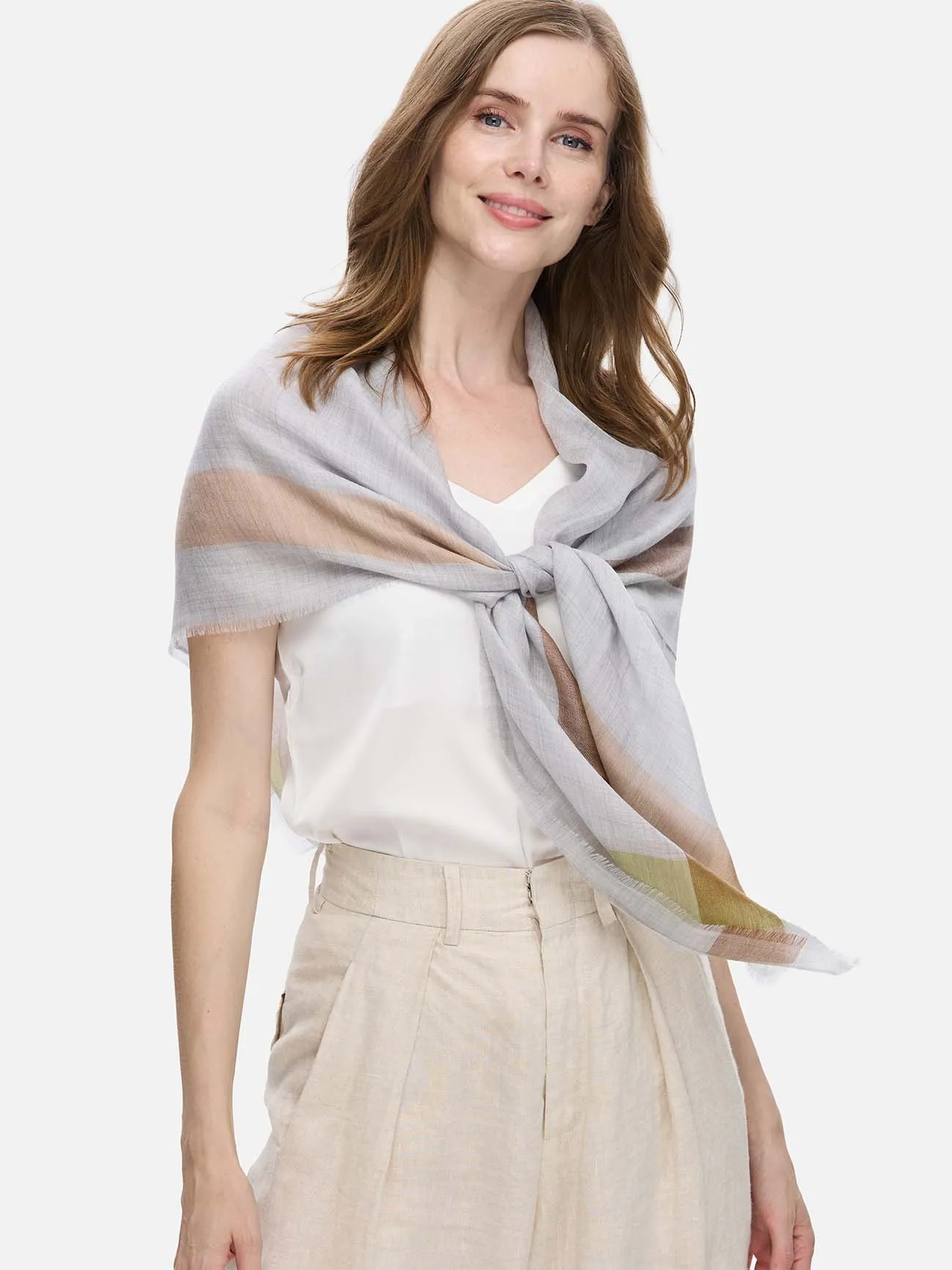 Square - Featherlight Ash Cashmere Scarf