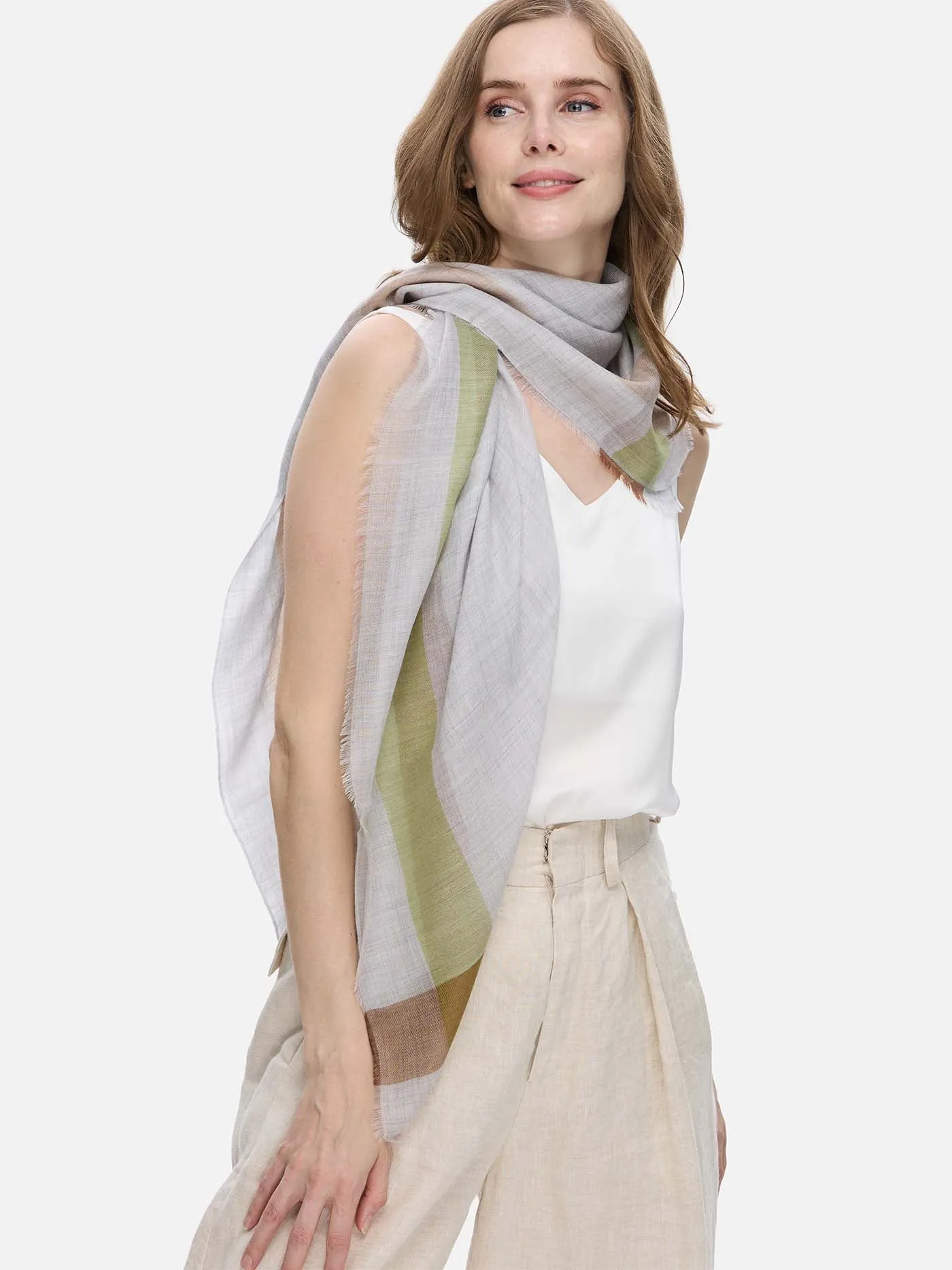 Square - Featherlight Ash Cashmere Scarf