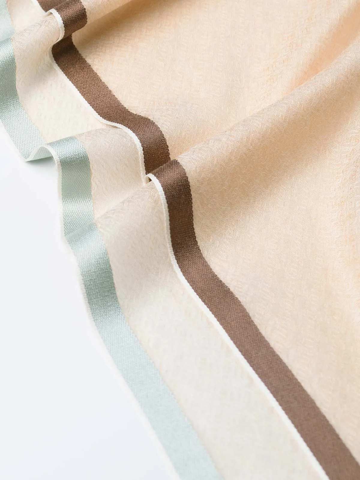 Square - Featherlight Beige Cashmere Scarf