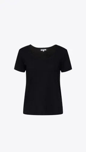 Standard Scoop Tee - Jet Black