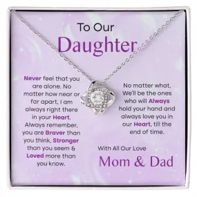 To Our Daughter-Mom and Dad