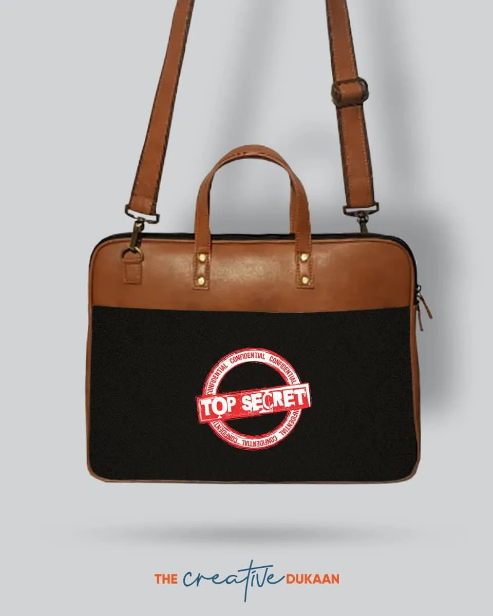 Top Secret Confidential - The Vegan Leather Laptop Bag