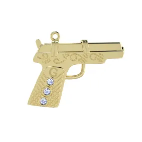 Vintage Inspired Gun Charm