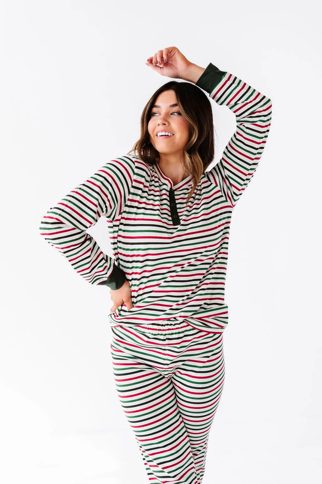 Women's Holiday Stripe Pajama Set