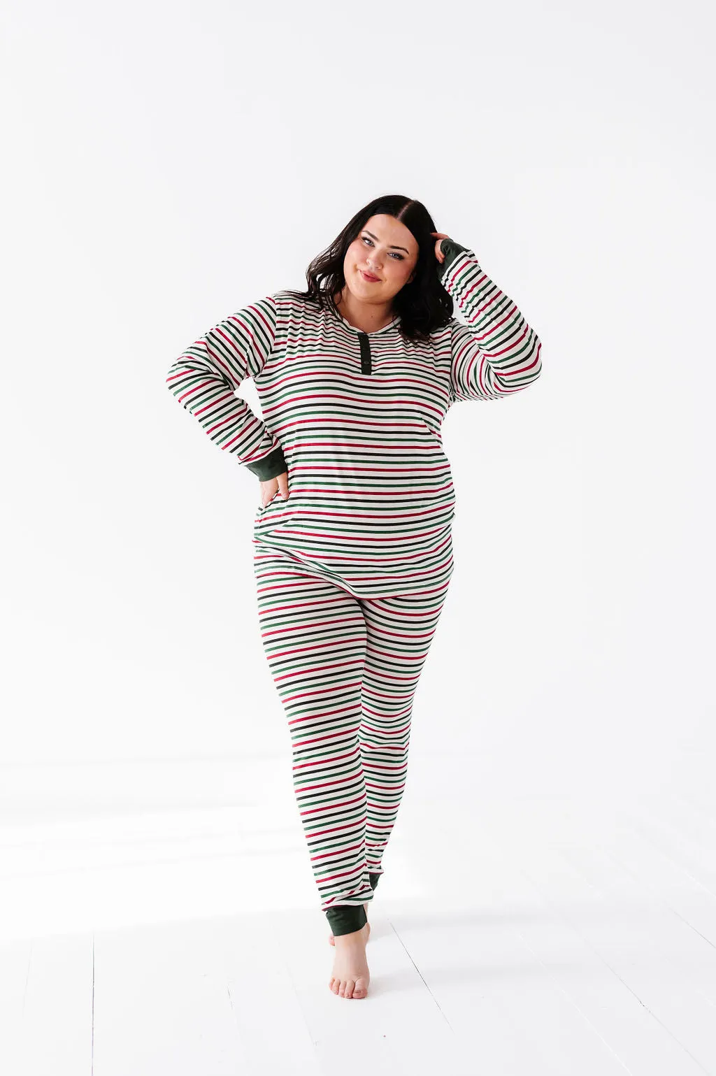 Women's Holiday Stripe Pajama Set