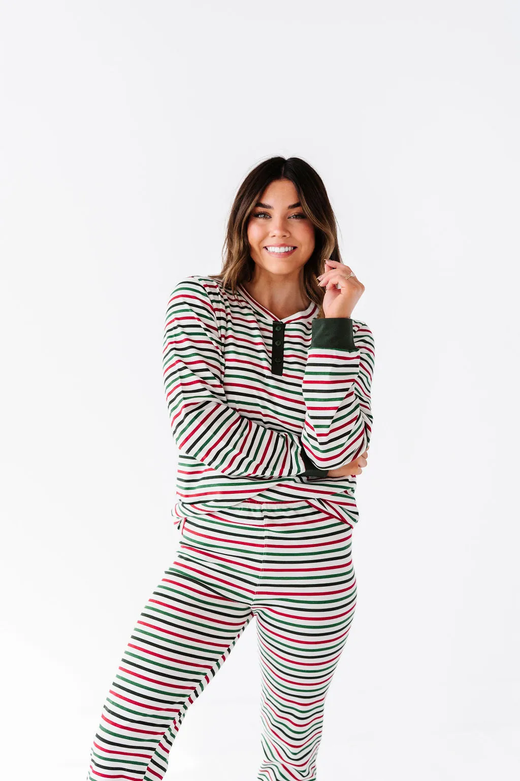 Women's Holiday Stripe Pajama Set