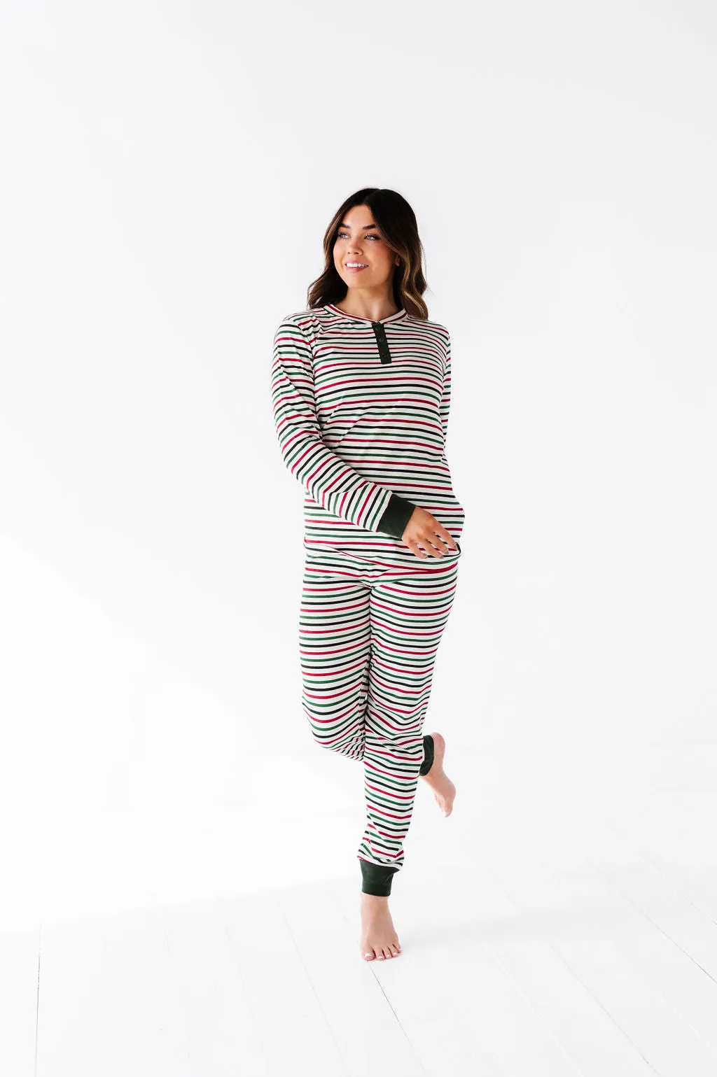 Women's Holiday Stripe Pajama Set