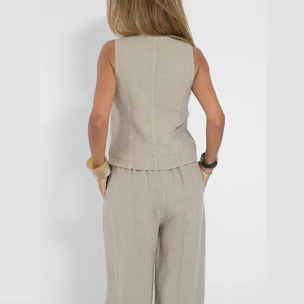 Women's Sleeveless Casual Vest and Trouser