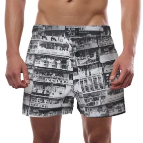 Yaumati Men's Boxer Shorts, Black & White